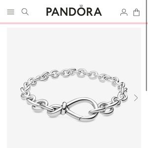 Pandora Chunky Infinity Knot Chain Bracelet